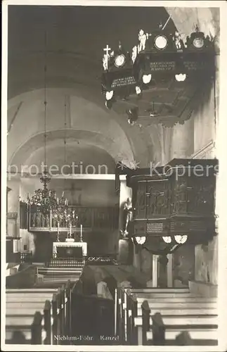 Nieblum Innenansicht (Kanzel) von der Kirche / Nieblum Insel Foehr /Nordfriesland LKR