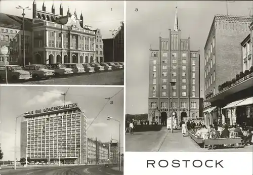 Rostock Ernst Thaelmann Platz Haus der Gewerkschaften Hermann Duncker Platz Ostseegaststaette Kat. Rostock