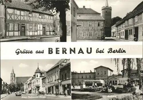 Bernau Berlin Kantorhaus Ernst Thaelmann Str Bahnhof Pulverturm Kat. Bernau