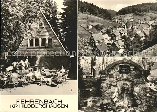 Fehrenbach Thueringer Wald Waldbaude Werraquelle Teilansicht Kat. Masserberg