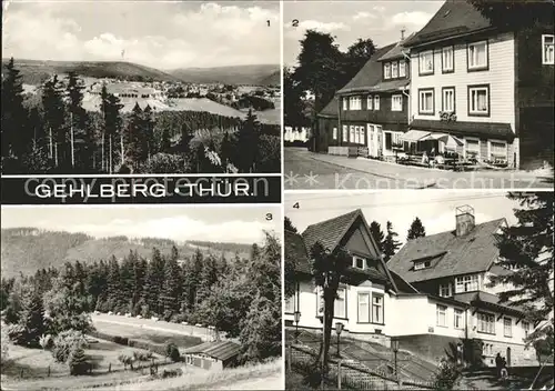 Gehlberg Panorama Cafe Greiner Waldbad FDGB Erholungsheim Kat. Gehlberg