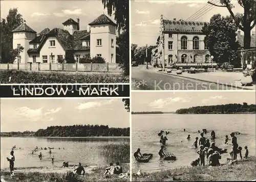 Lindow Mark Kinderkurheim Strasse des Friedens Badestelle Wutzsee  Kat. Lindow Mark