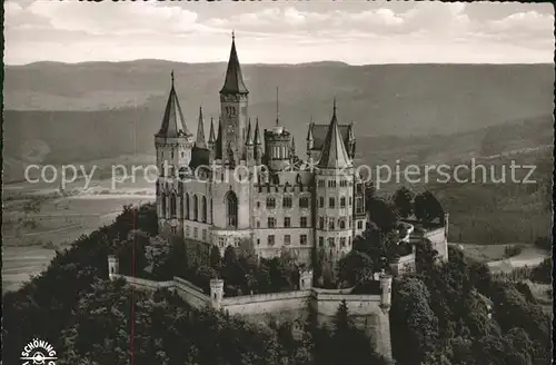 Hechingen Burg Hohenzollern Fliegeraufnahme Kat. Hechingen