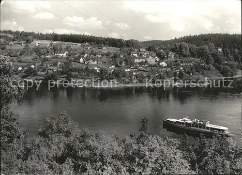 Saaldorf Bad Lobenstein Stausee der Saaletalsperre Fahrgastschiff Kat. Bad Lobenstein