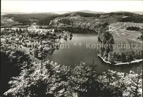 Saaldorf Bad Lobenstein Stausee der Bleiloch Saaletalsperre Blick vom Heinrichstein Kat. Bad Lobenstein