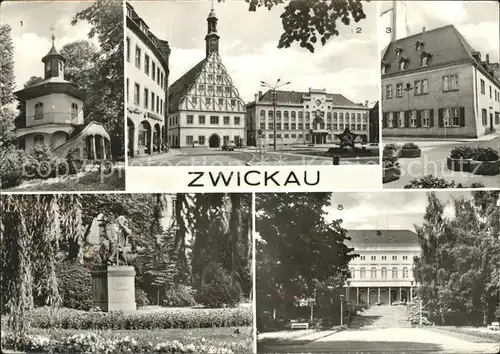 Zwickau Sachsen Pavillon Schlosspark Hauptmarkt Rathaus Schumann Haus Denkmal Pionierhaus Kat. Zwickau