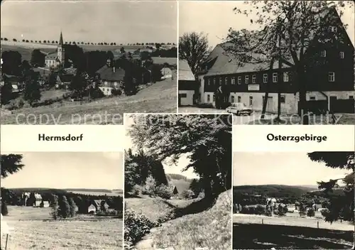 Hermsdorf Erzgebirge Teilansichten Kirche Kat. Hermsdorf Osterzgebirge