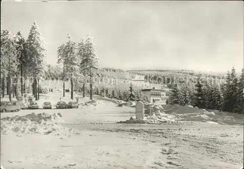 Oberhof Thueringen Blick zur Schanzenbaude Kat. Oberhof Thueringen