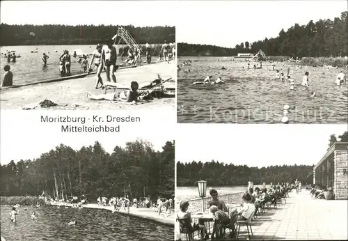 Moritzburg Sachsen Mitteleichbad Strandterrasse Kat. Moritzburg Dresden