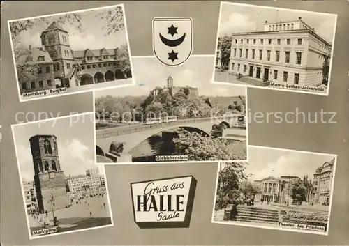 Halle Saale Moritzburg Martin Luther Universitaet Marktplatz Giebichenstein Theater Kat. Halle