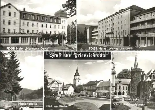 Friedrichroda FDGB Heim Hermann Danz Walter Ulbricht Marienquelle Kirche Schloss Reinhardsbrunn Kat. Friedrichroda