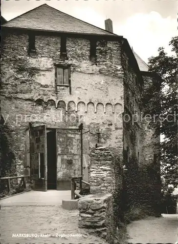 Marksburg Zugbrueckentor Deutsche Burgenvereinigung Kat. Braubach