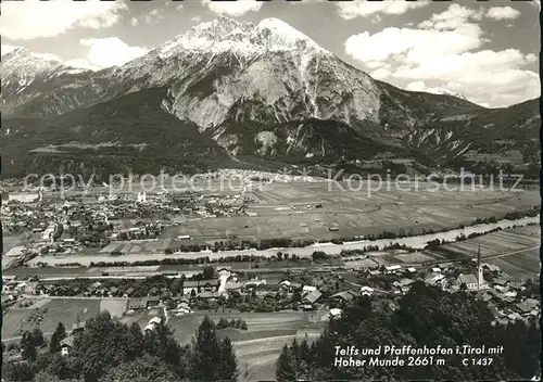 Telfs Tirol und Pfaffenhofen mit Hohe Munde Mieminger Kette / Innsbruck /Innsbruck Land 