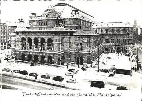 Wien Staatsoper Weihnachtskarte Neujahrskarte Kat. Wien