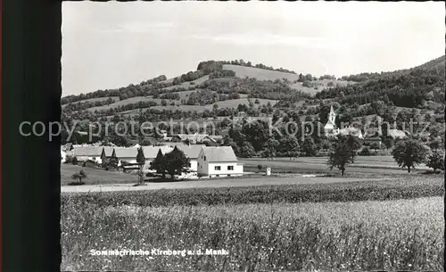 Kirnberg Mank Ortsansicht mit Kirche Sommerfrische Kat. Kirnberg an der Mank