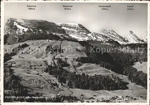 Unterwasser Toggenburg Panorama Berghaus Iltios Kat. Unterwasser