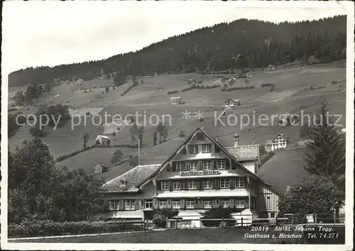 Alt St Johann Gasthaus zum Hirschen Kat. Alt St Johann