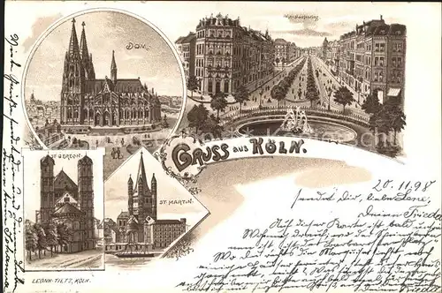 Koeln Rhein Dom St.Martin St. Gereon / Koeln /Koeln Stadtkreis