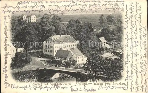 Mittweida Gasthof Restaurant Neudoerfchen Paul Schoenherr / Mittweida /Mittelsachsen LKR