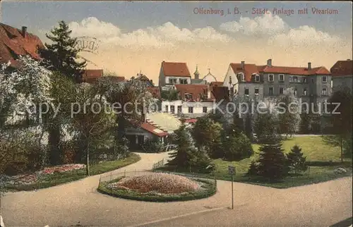 Offenburg Litho Staedt. Anlage mit Vivarlum / Offenburg /Ortenaukreis LKR