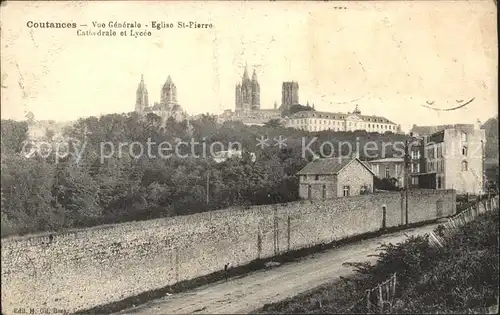 Coutances Vue generale Eglise Saint Pierre Cathedrale Lycee / Coutances /Arrond. de Coutances