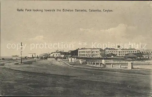 Colombo Ceylon Sri Lanka Galle Face looking towards the Echelon Barracks / Colombo /