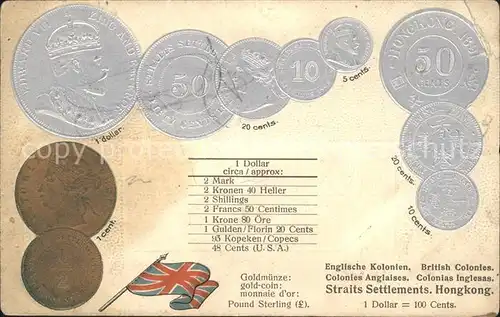 Hong Kong Englische Kolonien Straits Settlements Goldmuenze  / Hong Kong /