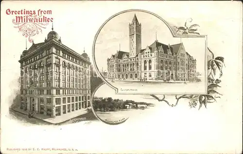 Milwaukee Wisconsin Germania Hotel River Custom House / Milwaukee /