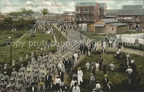 Panama City Panama American Soldiers on Parade / Panama City /