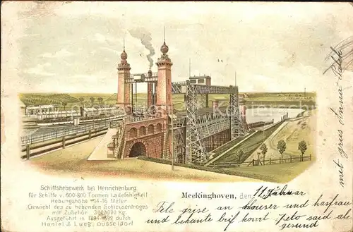 Meckinghoven Schiffshebewerk bei Henrichenburg / Datteln /Recklinghausen LKR