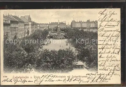 Ludwigshafen Rhein Marktplatz Luitpoldbrunnen Kat. Ludwigshafen am Rhein