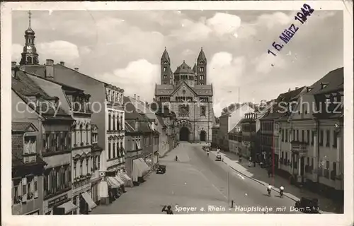 Speyer Rhein Hauptstrasse Dom Kat. Speyer