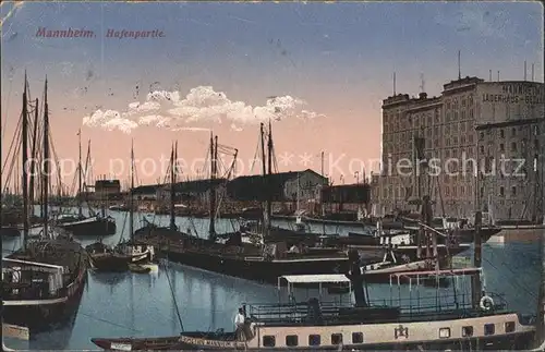 Mannheim Hafenpartie Segelboote  Kat. Mannheim