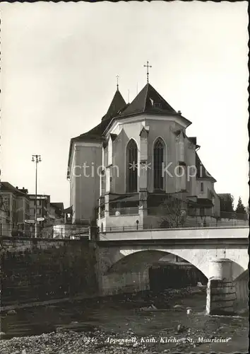 Appenzell IR Katholische Kirche St. Mauricius Bruecke Kat. Appenzell