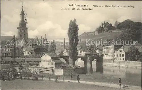 Bad Kreuznach Partie a.d. Nahe Bruecke Kauzenberg  Kat. Bad Kreuznach