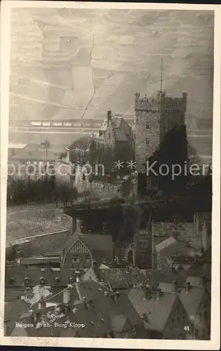 Bingen Rhein Burg Klopp Kat. Bingen am Rhein