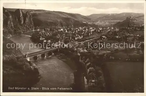 Bad Muenster Stein Ebernburg Blick vom Felseneck / Bad Muenster am Stein-Ebernburg /Bad Kreuznach LKR