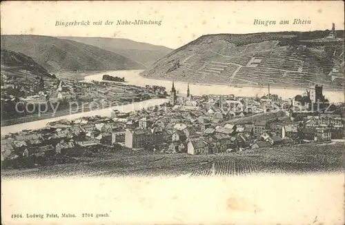 Bingen Rhein Bingerbrueck Nahe Muendung Kat. Bingen am Rhein