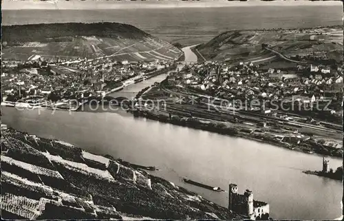 Bingen Rhein Rosselblick Ruine Ehrenfels Rhein Maeuseturm  Kat. Bingen am Rhein