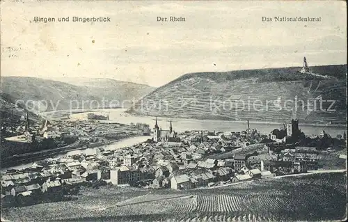 Bingen Rhein Bingerbrueck Rhein Nationaldenkmal Kat. Bingen am Rhein