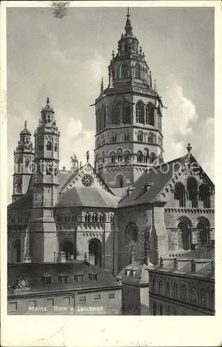 Mainz Rhein Dom Blick vom Leichhof / Mainz Rhein /Mainz Stadtkreis