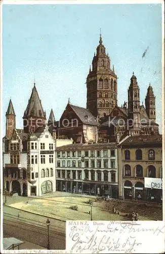 Mainz Rhein Dom Westansicht / Mainz Rhein /Mainz Stadtkreis