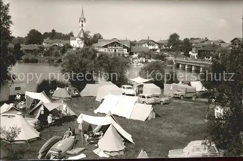 Seebruck Chiemsee Campingplatz Bootsverleih Kirche Kat. Seeon Seebruck