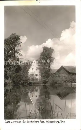 Wasserburg Inn Cafe Pension Gut Landenham Post Kat. Wasserburg a.Inn