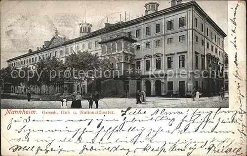 Mannheim Grossherzogliches Hof und Nationaltheater Stempel Kat. Mannheim