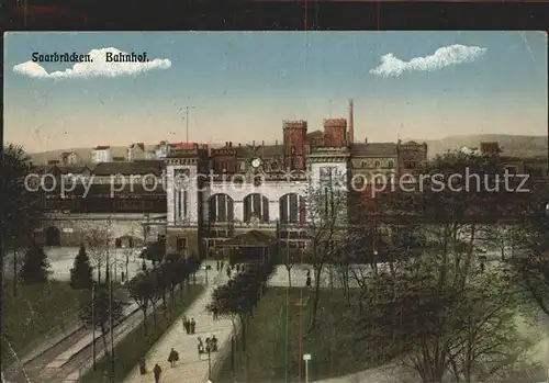 Saarbruecken Bahnhof Stempel geprueft Kat. Saarbruecken