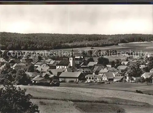 Ermershausen Unterfranken Ortsansicht mit Kirche Kat. Ermershausen