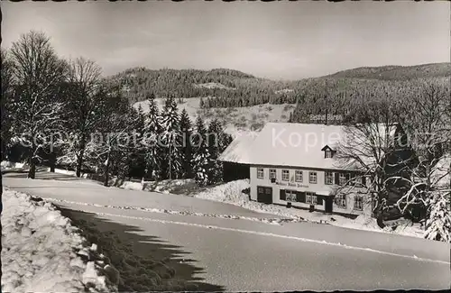 Baerental Feldberg Gasthaus zum Baeren Winter Kat. Feldberg (Schwarzwald)