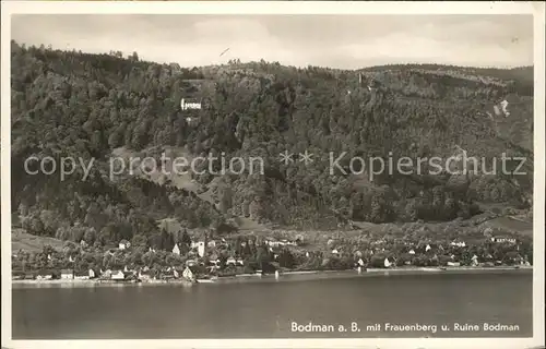 Bodman Ludwigshafen mit Frauenberg und Ruine Bodmann Kat. Bodman Ludwigshafen