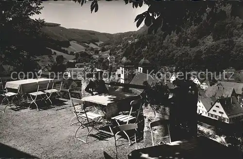 Wiesensteig Albhotel Malakoff Terrasse Luftkurort Kat. Wiesensteig